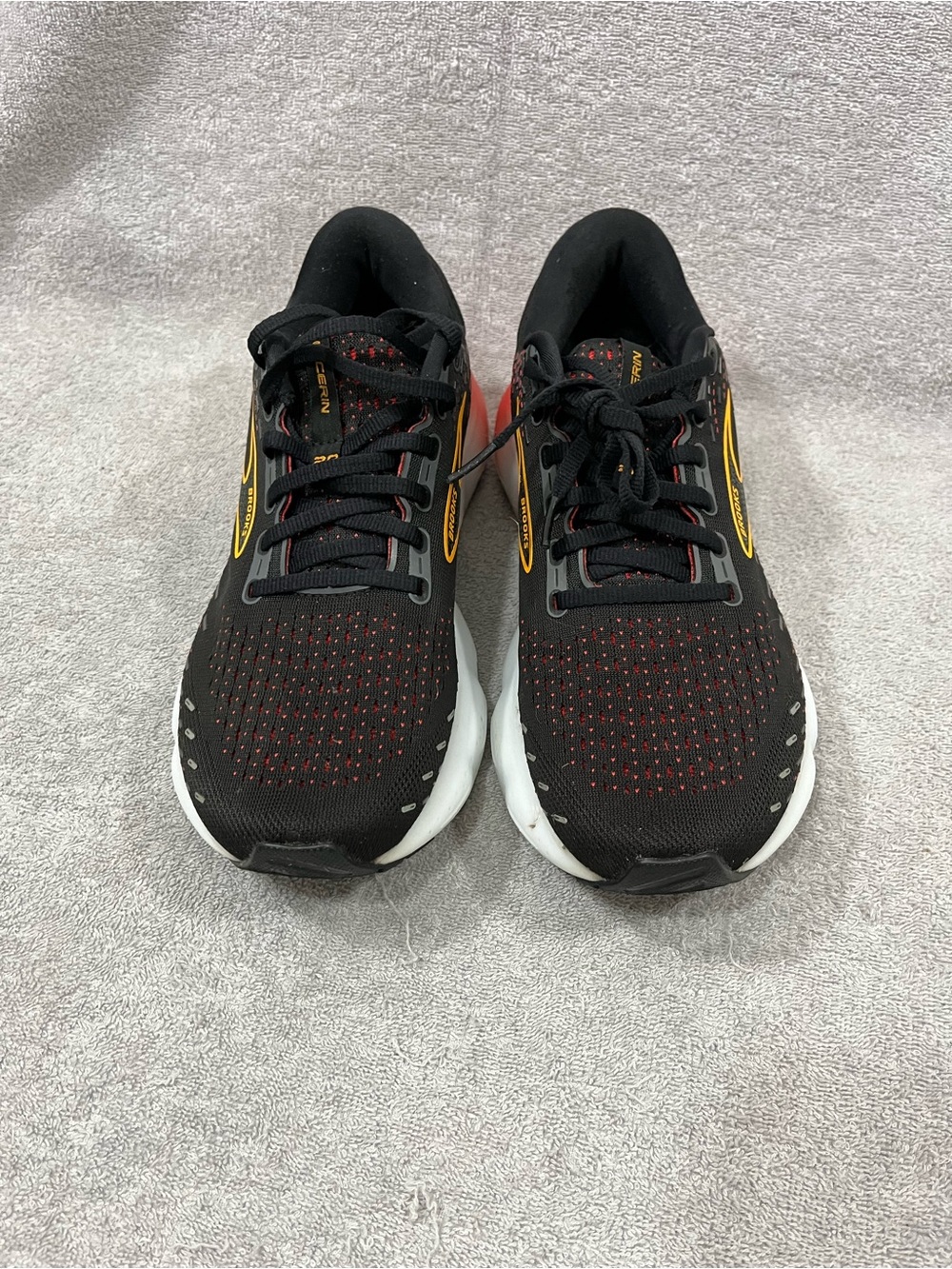 Brooks Glycerin 20 GTS Men’s 8.5 Running Jogging Shoe Sneaker Black White Alloy